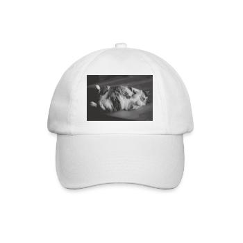 Official Sleep Shirt Cat Pajamas Cat Mom - Baseball Cap - white/white - Front