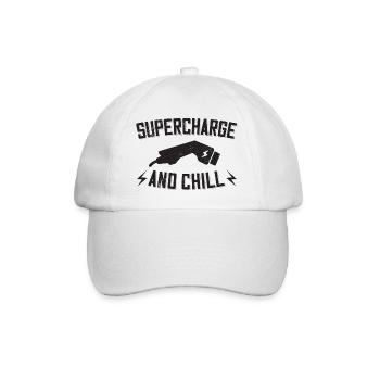 Supercharge And Chill - pour les fans de voitures électriques - Casquette classique - blanc/blanc - Devant