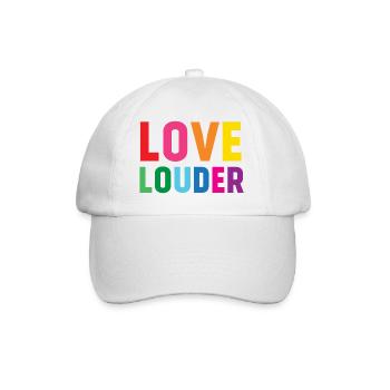 Mois de la fierté LGBTQ - Love Louder - Casquette classique - blanc/blanc - Devant