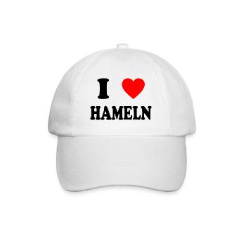 I love Hameln - Baseballkappe - Weiß/Weiß - Vorne