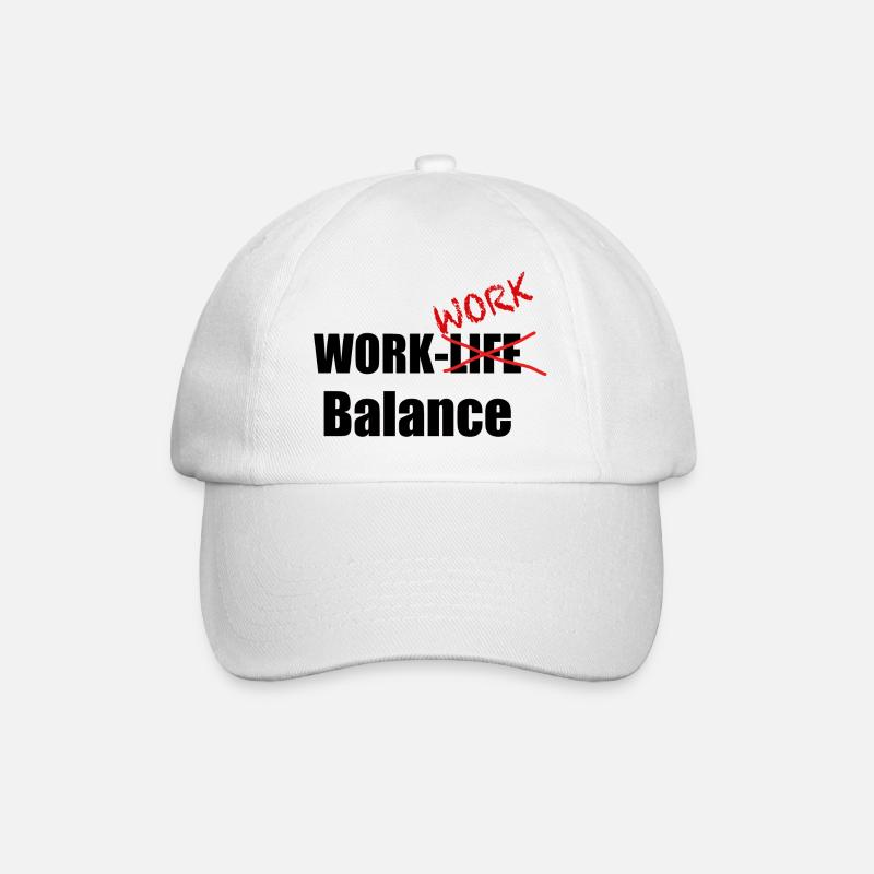Work-Work-Balance - Baseballkappe - Weiß/Weiß