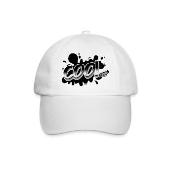"Cool Baby" Lustiger Spruch ideal als Geschenk - Baseballkappe - Weiß/Weiß - Vorne