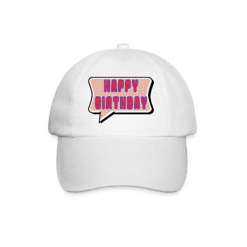 ALLES GUTE ZUM GEBURTSTAG. ALLES GUTE ZUM GEBURTSTAG. JAHRESTAG. - Baseballkappe - Weiß/Weiß - Vorne