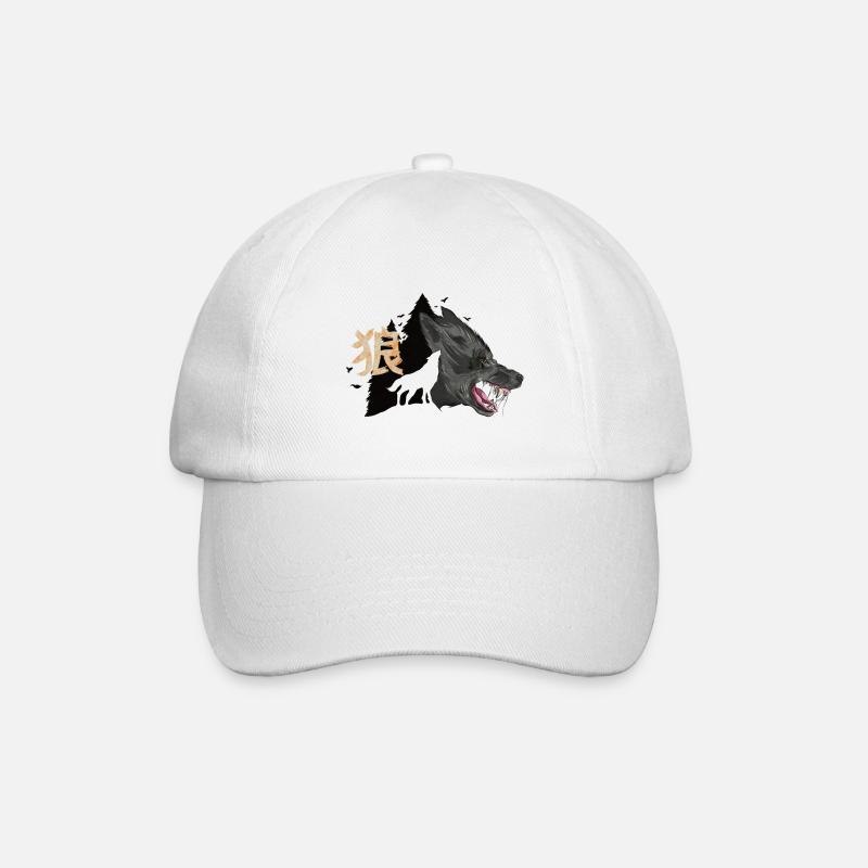 Howling Wolf - Baseballkappe - Weiß/Weiß
