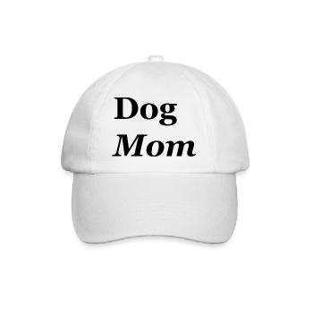 Dog Mom - Baseballkappe - Weiß/Weiß - Vorne