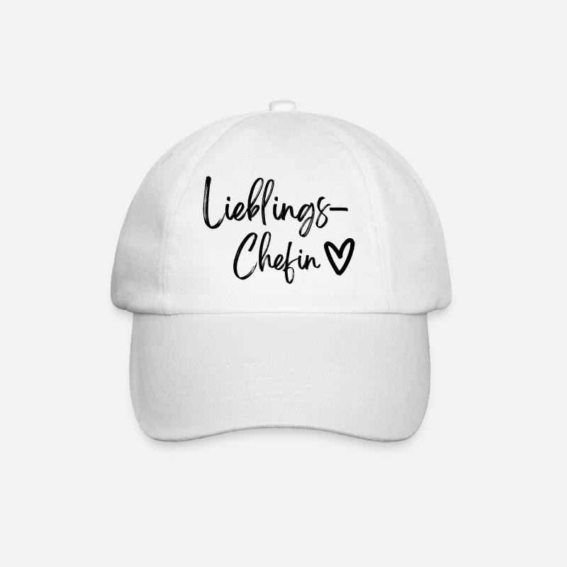 Lieblingschefin Geschenk Team - Baseballkappe - Weiß/Weiß