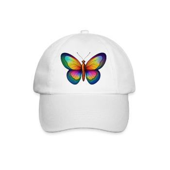 Schmetterling - Baseballkappe - Weiß/Weiß - Vorne