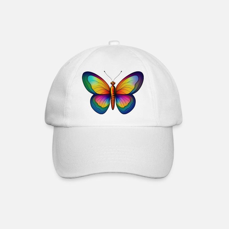 Butterfly - Baseball Cap - white/white
