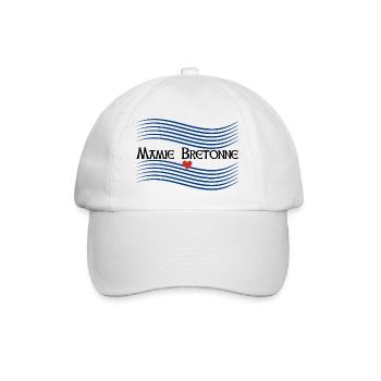Mamie Bretonne Marinière Fête des grands-mères - Casquette classique - blanc/blanc - Devant