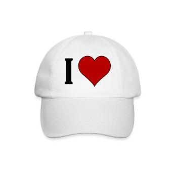 I ♥️ .......... - Baseball Cap - white/white - Front