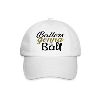 Ballers going to Ball Basketball - Baseball Cap - white/white - Front