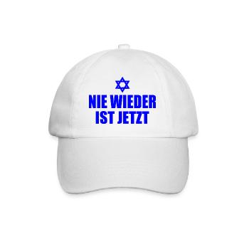 Nie wieder ist jetzt - Baseballkappe - Weiß/Weiß - Vorne