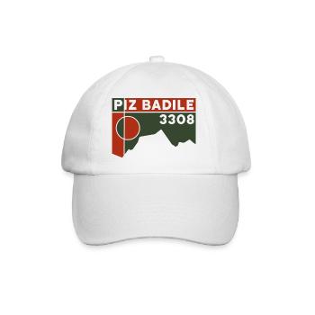 Piz Badile Nordgrat Bergführer Besteigung Souvenir - Baseballkappe - Weiß/Weiß - Vorne