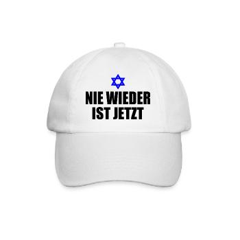 Nie wieder ist jetzt - Baseballkappe - Weiß/Weiß - Vorne