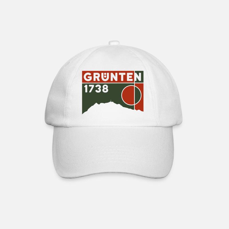 Grünten Grüntensee Wanderung Ski WInter Andenken - Baseballkappe - Weiß/Weiß