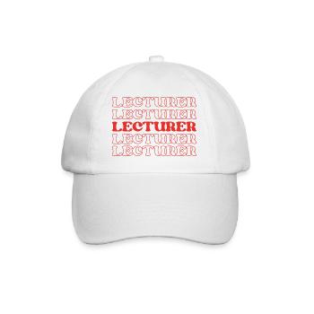 Lecturer Teacher Instructor Speaker Educator - Baseball Cap - white/white - Front