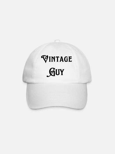 Vintage Guy - Baseball Cap - white/white