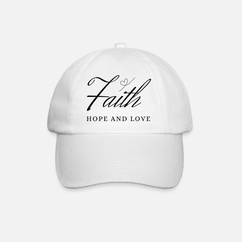 Faith - Baseball Cap - white/white