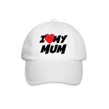 I Love my Mum - Baseball Cap - white/white - Front