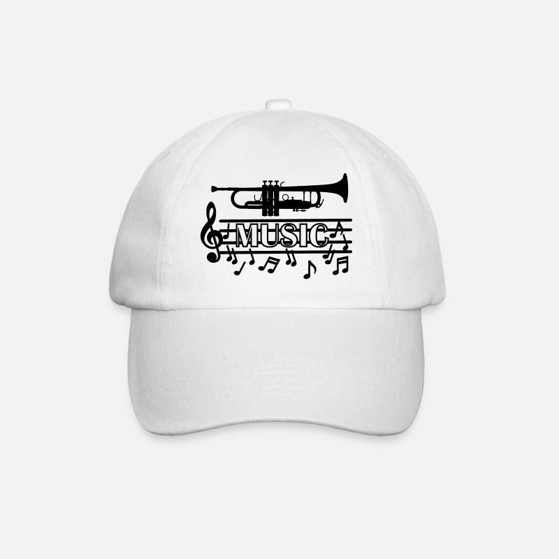 Logo de la musique de trompette - Casquette classique - blanc/blanc