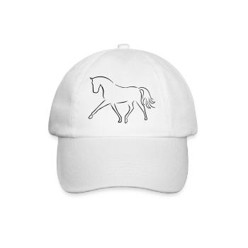 Cheval de dressage - Casquette classique - blanc/blanc - Devant
