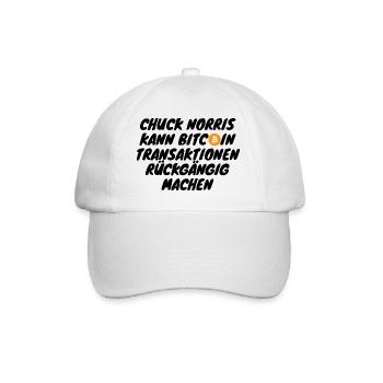Crypto Chuck Norris peut faciliter les transactions Bitcoin - Casquette classique - blanc/blanc - Devant