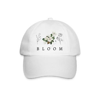 Bloom Floral Design - Baseballkappe - Weiß/Weiß - Vorne