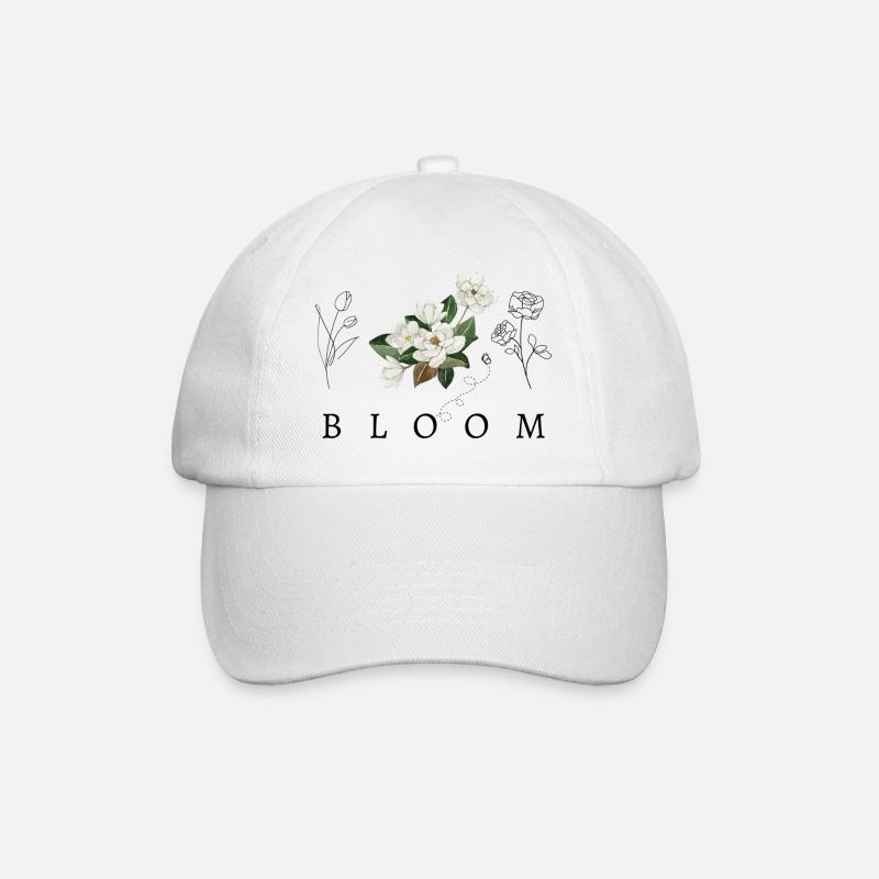 Bloom Floral Design - Baseballkappe - Weiß/Weiß