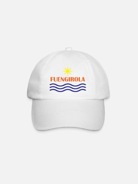 Fungirola Sonnen- und Wellendesign - Baseballkappe - Weiß/Weiß