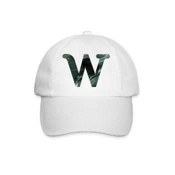 Lettre w marbré vert - Casquette classique - blanc/blanc - Devant
