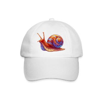 Schnecke - Baseballkappe - Weiß/Weiß - Vorne