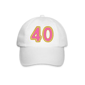 40. 40 JAHRE. 40-JÄHRIGES JUBILÄUM - Baseballkappe - Weiß/Weiß - Vorne