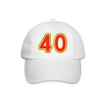 40 - Baseball Cap - white/white - Front