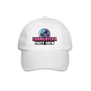Formentera Party Crew Holiday Saying - Baseball Cap - white/white - Front