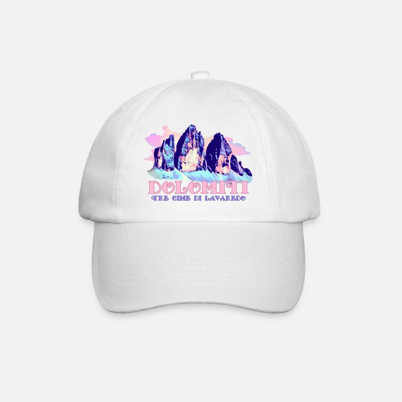 Dolomites Three Peaks Tre Cime di Lavaredo Hiking - Baseball Cap - white/white