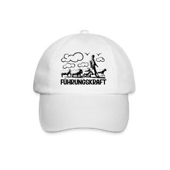 Führungskraft Schafe Hirte Geschenkidee Humor - Baseballkappe - Weiß/Weiß - Vorne