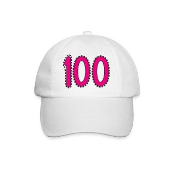 100. 100 ANS. 100e ANNIVERSAIRE. ANNIVERSAIRE 100 - Casquette classique - blanc/blanc - Devant