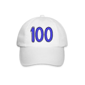 100. 100 ANS. 100e ANNIVERSAIRE. ANNIVERSAIRE 100 - Casquette classique - blanc/blanc - Devant