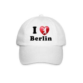 I LOVE BERLIN - Baseballkappe - Weiß/Weiß - Vorne