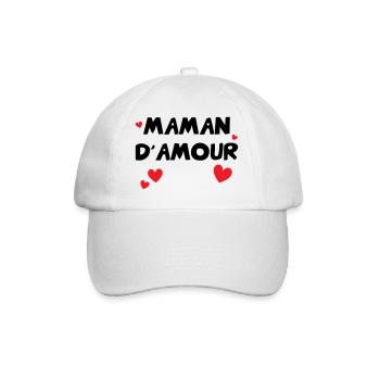 Maman d'Amour - Mother's Day - Baseball Cap - white/white - Front