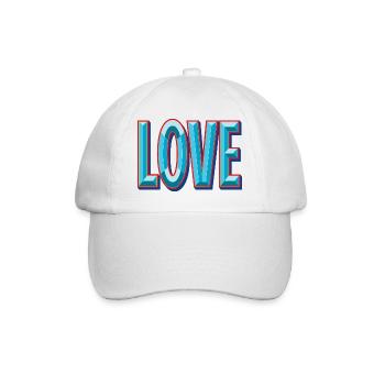 Découpe 3D LOVE - Casquette classique - blanc/blanc - Devant