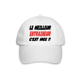 Le meilleur ENTRAINEUR c'est moi !!! - Casquette classique - blanc/blanc - Devant