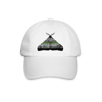 Agender pride moth - Baseball Cap - white/white - Front