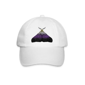 Non binary pride moth - Baseball Cap - white/white - Front