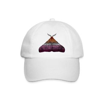 Lesbian pride moth - Baseball Cap - white/white - Front