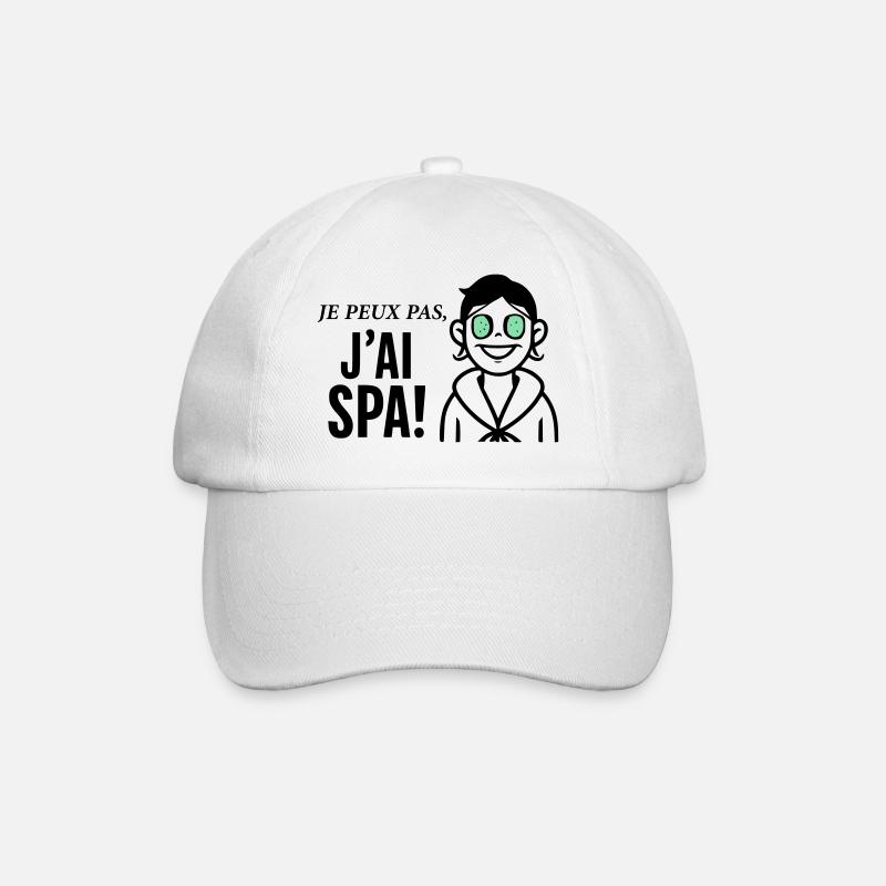Je peux pas j'ai Spa - Casquette classique - blanc/blanc