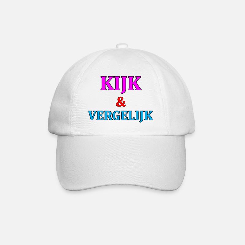 Look & Compare Motivation Imprimer - Casquette classique - blanc/blanc