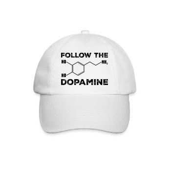 Follow the dopamine Molecule Awareness Science - Baseball Cap - white/white - Front