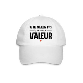 I'm not getting old, I'm increasing in value - Baseball Cap - white/white - Front