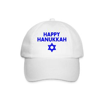 HAPPY HANUKKAH - Baseballkappe - Weiß/Weiß - Vorne